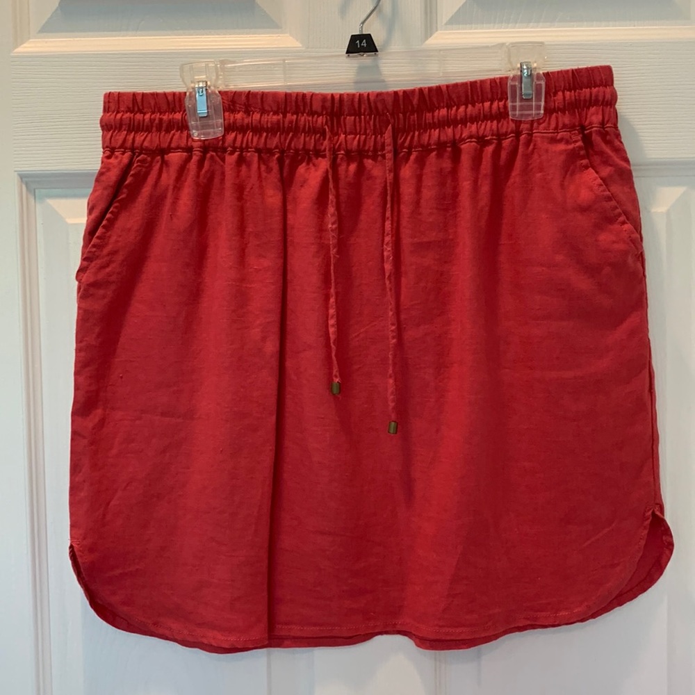 St. Tropez 100% Linen Skirt Sz Large